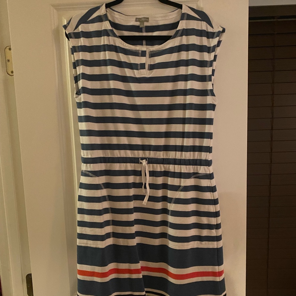 Talbots Striped A Line Jersey Dress